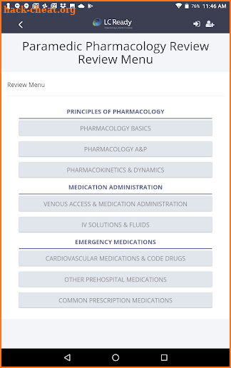 Paramedic Pharmacology Review screenshot