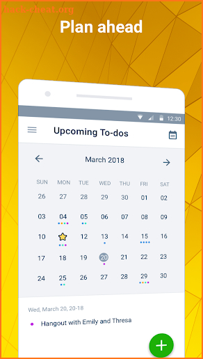 Paras: Simple to do app with calendar and reminder screenshot