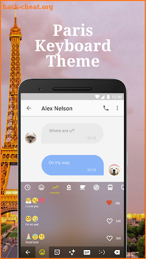 Paris Eiffel Tower Keyboard Theme for Love screenshot