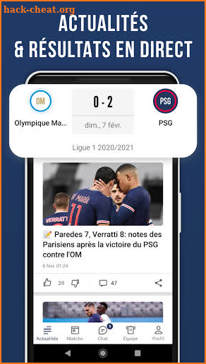 Paris Live – not official soccer app for PSG fans screenshot
