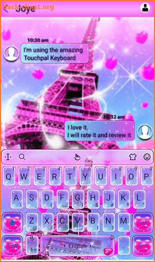 Paris Love Keyboard Theme screenshot