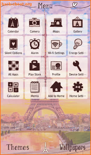 Paris Wallpaper Parisian Twilight Theme screenshot