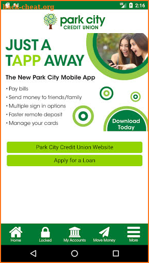 Park City Credit Union screenshot