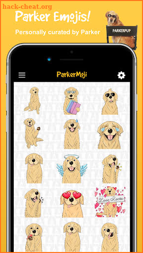 ParkerMoji - Golden retriever Emojis & Dog Sticker screenshot