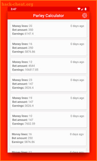 Parlay and Betting Calculator screenshot