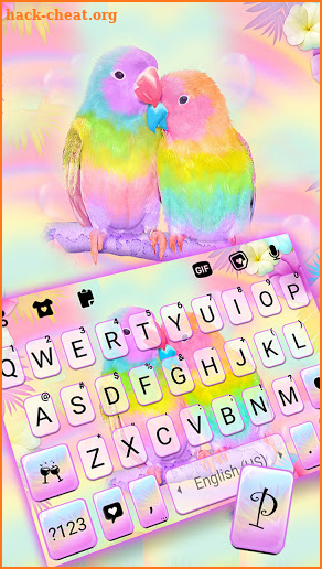 Parrot Love Keyboard Background screenshot