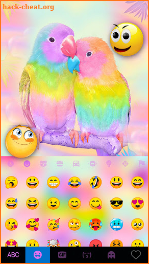 Parrot Love Keyboard Background screenshot