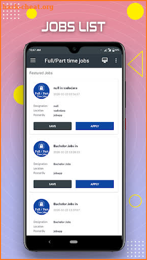 Part Time Jobs, Online / Work From Home Job Search screenshot