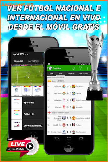 Partidos En Vivo HD _ Ver TV Fútbol Gratis Guide screenshot