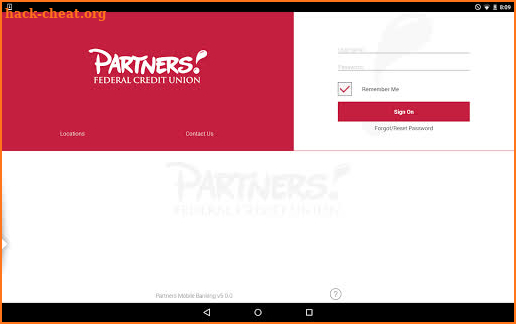 Partners Tablet Banking screenshot