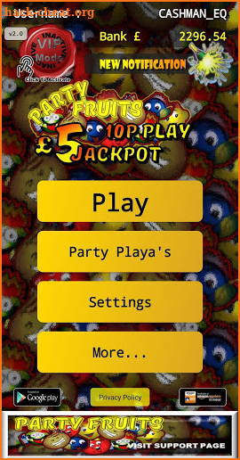 Party Fruits Classic UK Slot Machine screenshot