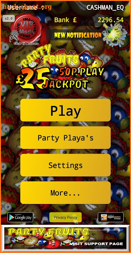 Party Fruits Classic UK Slot Machine screenshot
