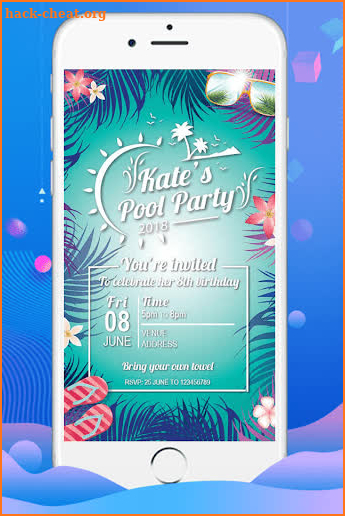 Party Invitation card maker screenshot