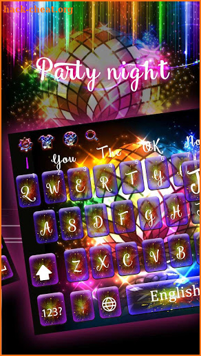 Party night neon keyboard screenshot