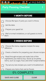 Party Planning Checklist (PRO) screenshot