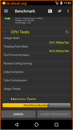 PassMark PerformanceTest screenshot