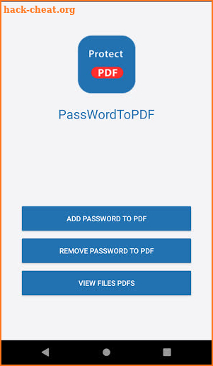Password protect a PDF screenshot