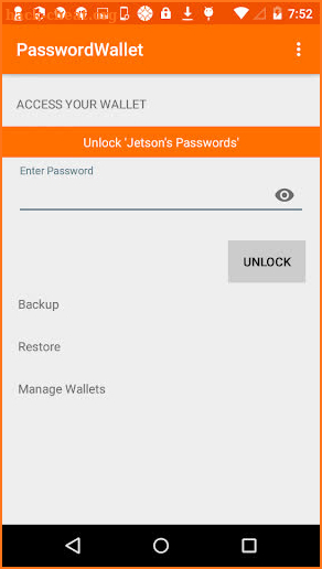 PasswordWallet screenshot