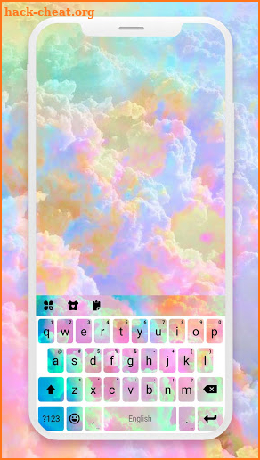 Pastel Clouds Sky Keyboard Background screenshot