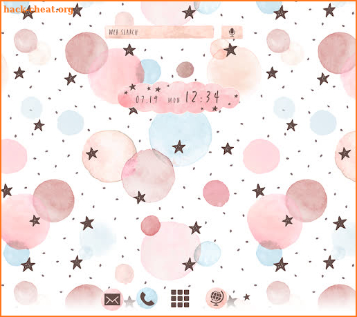 Pastel colors Wallpaper Stars & Dots Theme screenshot