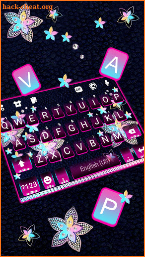 Pastel Flowers Keyboard Background screenshot