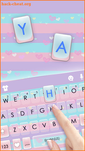 Pastel Girly Keyboard Background screenshot
