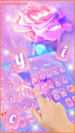 Pastel Glossy Rose Keyboard Theme screenshot
