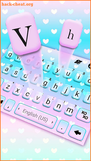 Pastel Hearts Keyboard Theme screenshot
