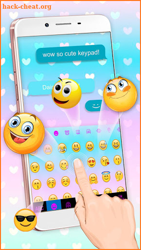 Pastel Hearts Keyboard Theme screenshot