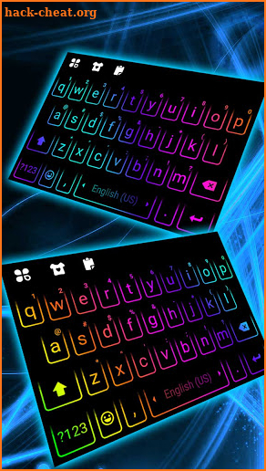 Pastel LED Lights Keyboard Background screenshot