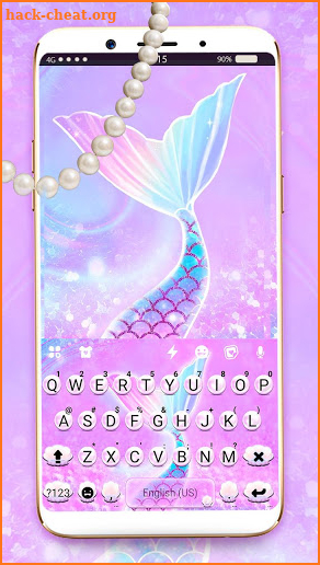 Pastel Mermaid Tail Keyboard Theme screenshot