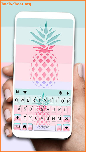 Pastel Pineapple Keyboard Theme screenshot