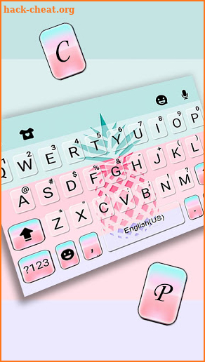 Pastel Pineapple Keyboard Theme screenshot