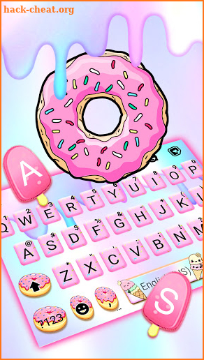 Pastel Pink Donut Keyboard Theme screenshot