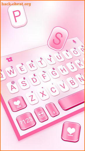 Pastel Pink Heart Keyboard Theme screenshot