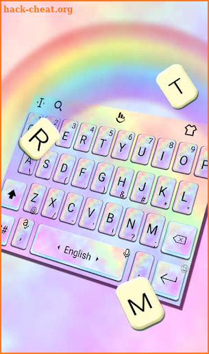 Pastel Rainbow Color Keyboard Theme screenshot
