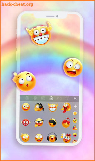 Pastel Rainbow Color Keyboard Theme screenshot