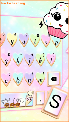 Pastel Sweet Cookie Keyboard Background screenshot