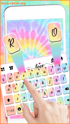 Pastel Tie Dye Keyboard Theme screenshot