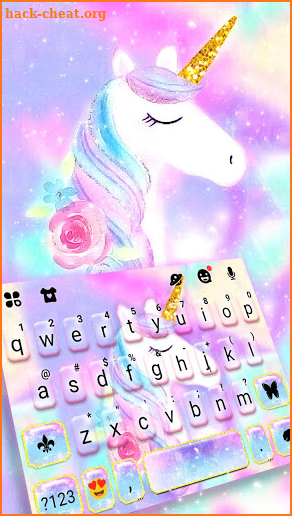 Pastel Unicorn Dream Keyboard Theme screenshot