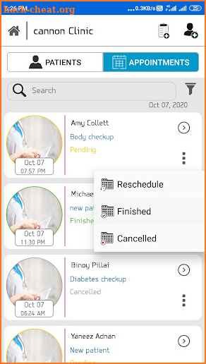Patient Records & Appointments screenshot