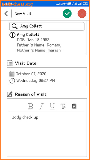 Patient Records & Appointments screenshot