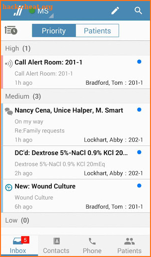 PatientTouch Communications v4 screenshot
