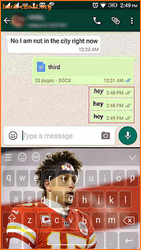 Patrick Mahomes NFL Keyboard Theme 2020 For Fans screenshot