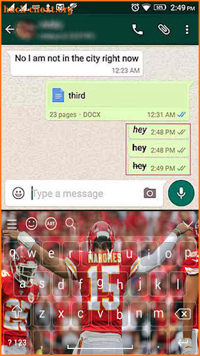 Patrick Mahomes NFL Keyboard Theme 2020 For Fans screenshot