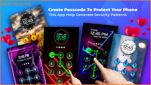 Pattern Lock Screen : Gesture lock Screen App screenshot