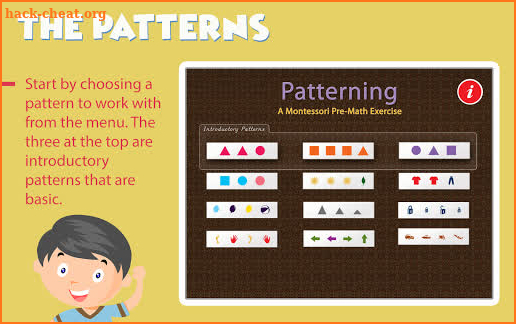 Patterning - A Montessori Pre-Math Exercise screenshot