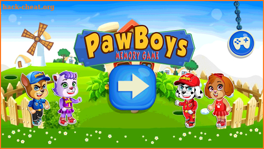 Paw boys: memory game screenshot