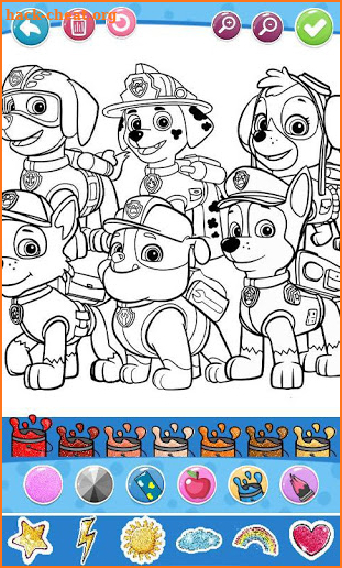 Paw Coloring Book for Puppy patrol Cartoon Kids screenshot