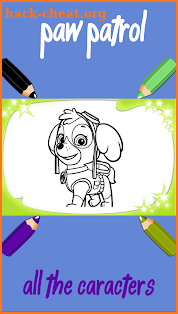 Paw Puppy Patrol Coloring Game screenshot